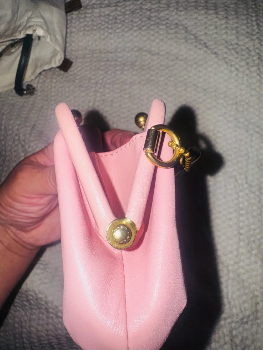 COACH 1941 Kisslock Coin Change Purse PINK Glovetan Leather